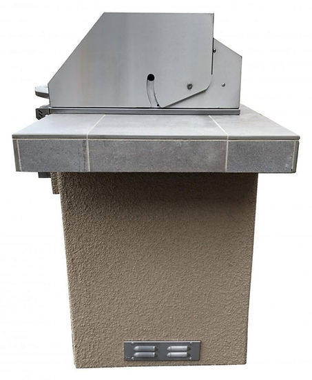 KoKoMo Grills Antigua 6' BBQ Island Built In BBQ Grill Side Burner and Bar on one Side