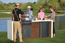 Kokomo Grills Professional Shiplap Built In Outdoor Kitchen with Waterfall Edge