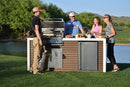 Kokomo Grills Professional Shiplap Built In Outdoor Kitchen with Waterfall Edge