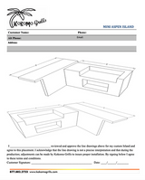 KoKoMo Grills Havana L-Shape BBQ Island With Bar Seating and Built In BBQ Grill 4'x5' BBQ