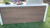 Kokomo Grills Professional Shiplap Built In Outdoor Kitchen with Waterfall Edge