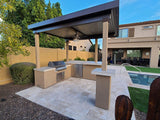 KoKoMo Grills Aruba BBQ Island with 12' x 12' Pergola Built-in BBQ Grill