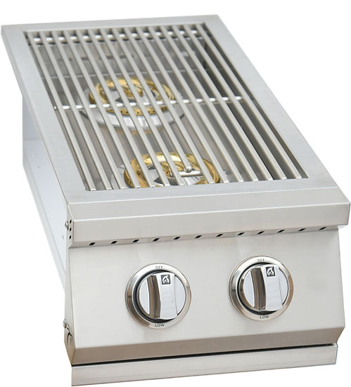 KoKoMo Grills Built in Stainless Steel Double Side Burner with Removable Cover