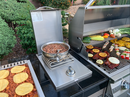 KoKoMo Grills Teppanyaki, Griddle, Built in BBQ Grill with Side Burner, Storage Drawers 7'6"