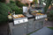 KoKoMo Grills Teppanyaki, Griddle, Built in BBQ Grill with Side Burner, Storage Drawers 7'6"