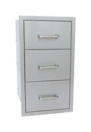 KoKoMo Grills Outdoor Kitchen Stainless Steel Triple Drawer