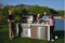 Kokomo Grills Professional Shiplap Built In Outdoor Kitchen with Waterfall Edge