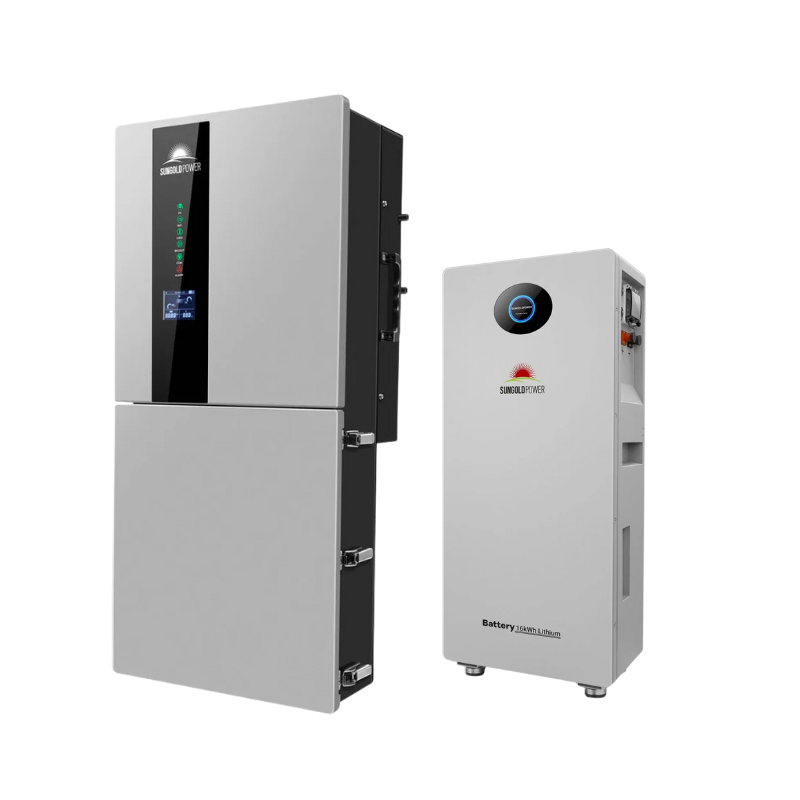 SunGoldPower 11.4kW 48V Split Phase Hybrid Solar Inverter + PowerMax 51.2V 314Ah Outdoor Energy Storage Battery