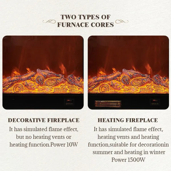 HearthArtSinn Aurora 6 European Wooden Style Electronic Fireplace