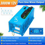 SunGoldPower 3000W Peak 9000W DC 12V Pure Sine Wave Inverter with Charger