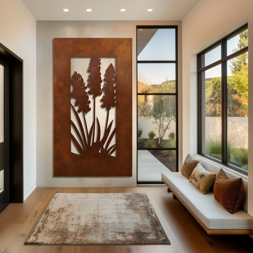 The Texas Bluebonnet - Metal Wall Art - Portrait Sienna