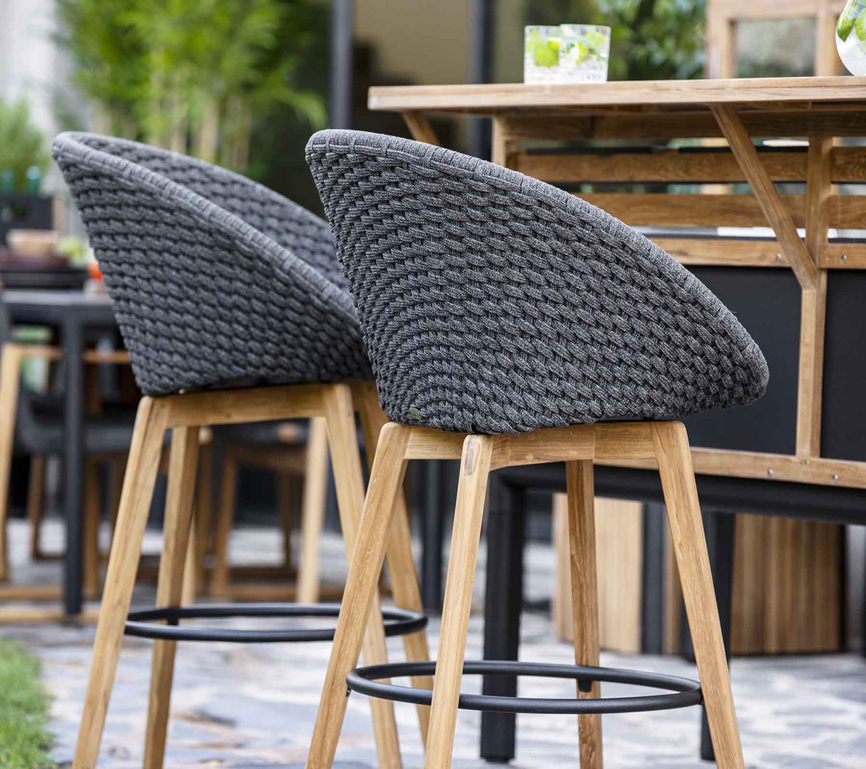 Peacock Outdoor Bar Chair 5455RODGT-5454YSN92