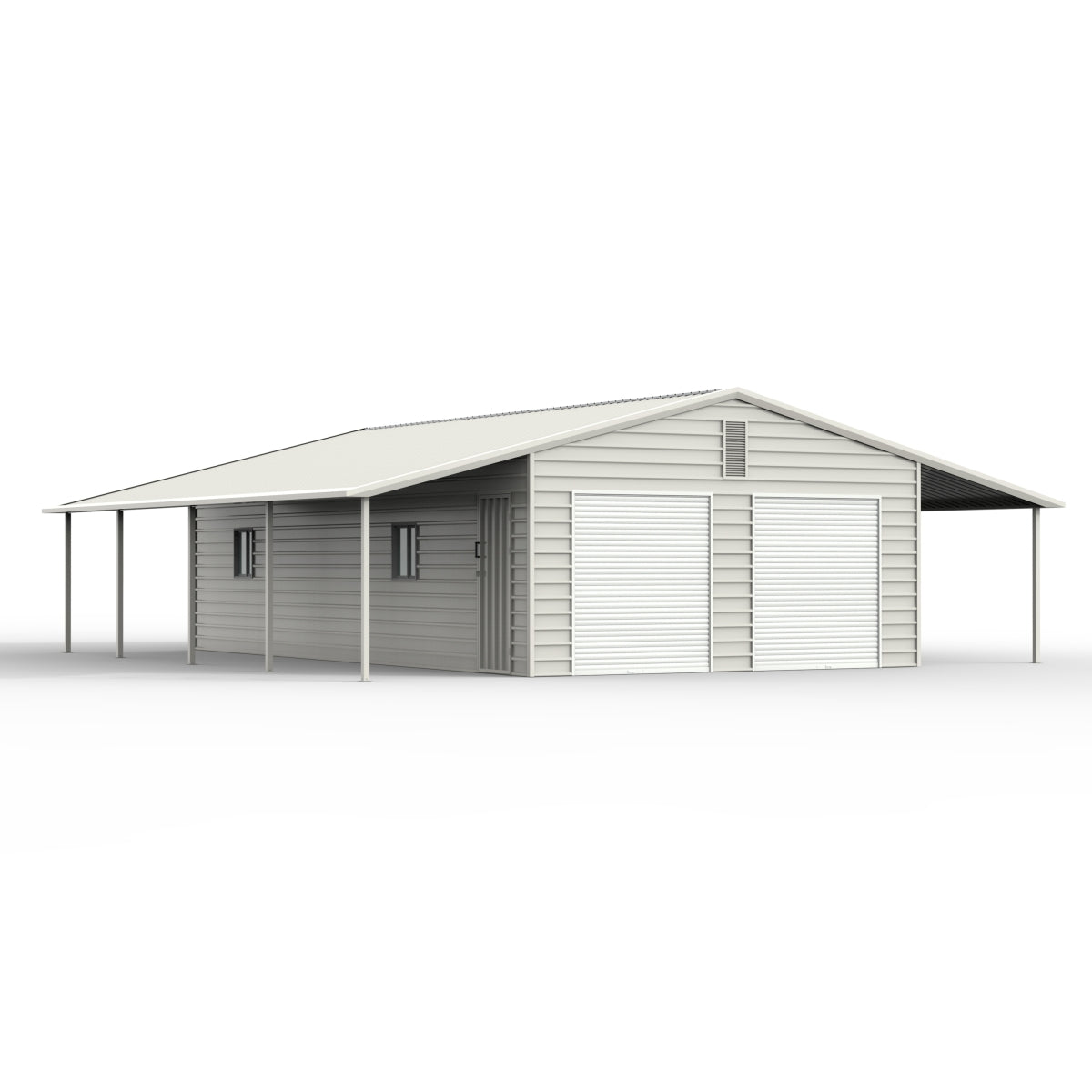 Chery Industrial 39' x 39' Vertical Steel Carport With Lean-to