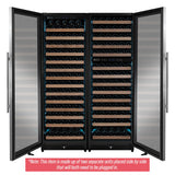 Allavino Reserva Series 317-Bottle 71" Tall Three-Zone Stainless Steel Side-by-Side Wine Refrigerator 3Z-VSW15471