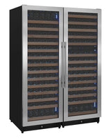 Allavino Reserva Series 317-Bottle 71" Tall Three-Zone Stainless Steel Side-by-Side Wine Refrigerator 3Z-VSW15471