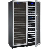 Allavino 47″ Wide FlexCount II Tru‑Vino 349 Bottle Three Zone Stainless Steel Side‑by‑Side Wine Refrigerator 3Z‑VSWR7772‑S20