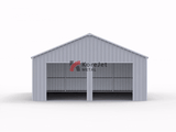 22FT × 23FT Double Garage Steel Barn Shed Cream K2223