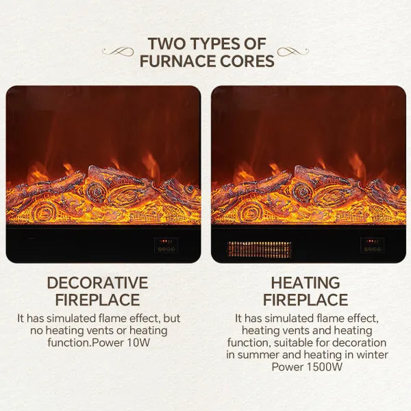 HearthArtSinn Aurora 2 Simple French Electronic Fireplace