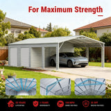 23FT x 46FT Steel Garage Shed – Reinforced Metal Storage Building with 2 Doors
