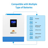 SunGoldPower 3000W 24V Solar Inverter Charger – Pure Sine Wave Inverter with MPPT Solar & AC Charger