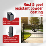 20FT Double Swing Steel Driveway Gate with Tree of Life Design