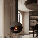 HearthArtSinn Shine 3 Luxury Hanging Spherical Real Fire Fireplace