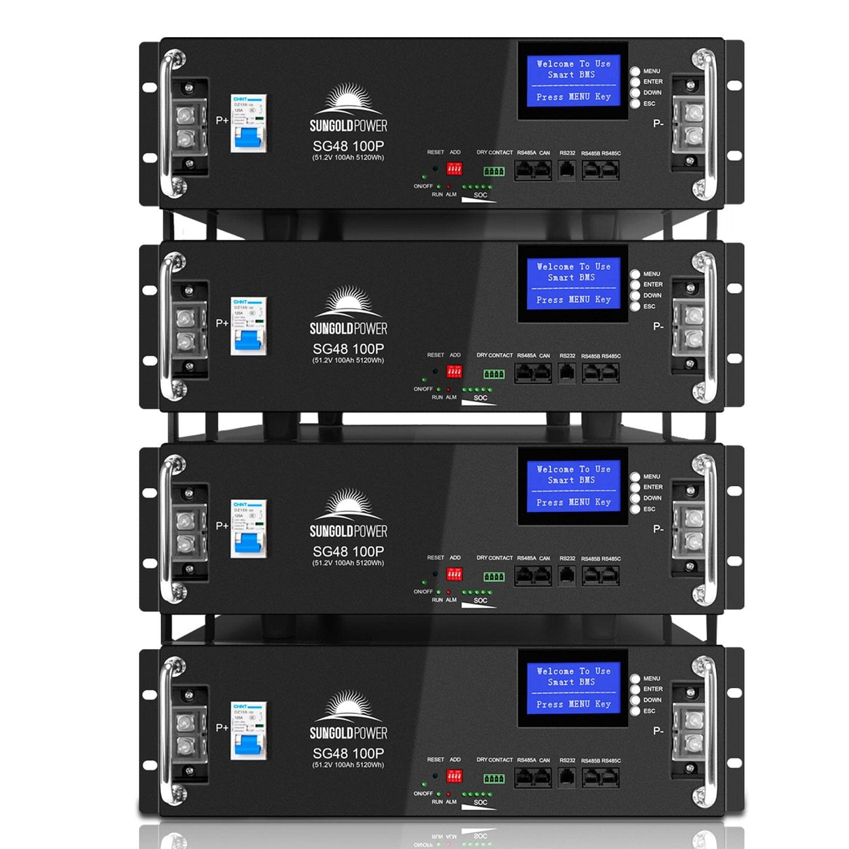 SunGoldPower 48V 100Ah Server Rack LiFePO₄ Lithium Battery SG48100P