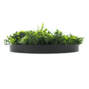 Designer Plants USA Luxury Artificial Green Plant Wall Circle 30" Black Frame UV Resistant