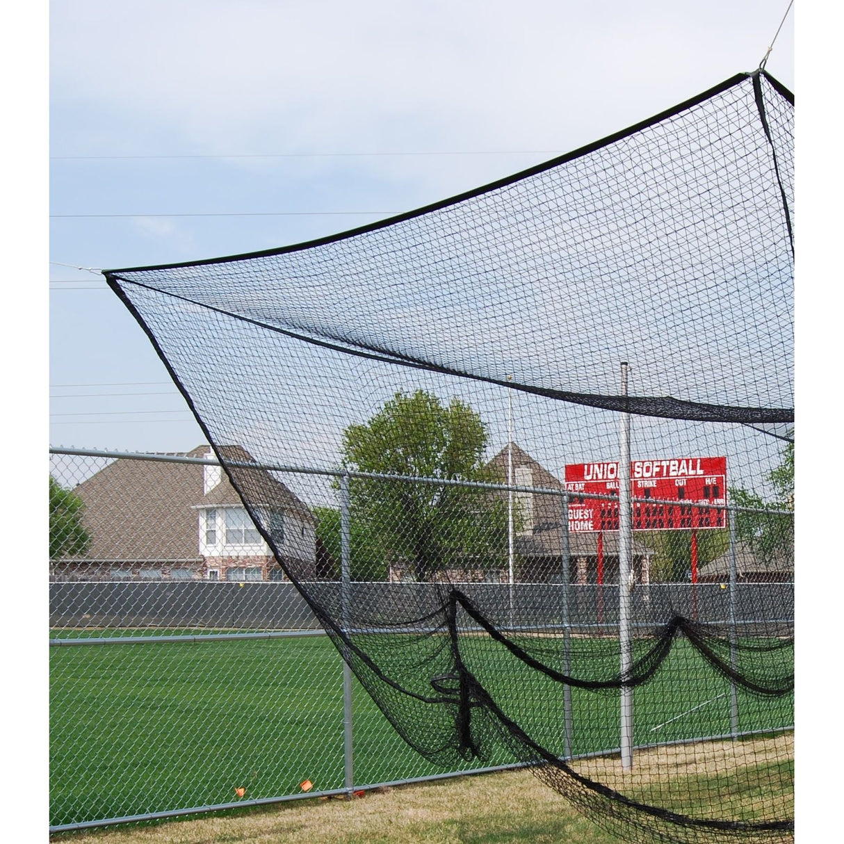 Gared Outdoor Batting Cage Net 1-3⁄4″ Square Mesh 12′ W × 12′ H × 55′ L SKU 4088