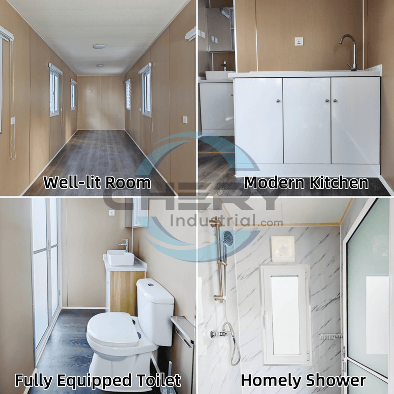 Chery Industrial 40ft Container House with 2 Bedroom and 2 Bathroom