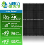 Nature's Generator 410W Monocrystalline Solar Panel (2 Pack)