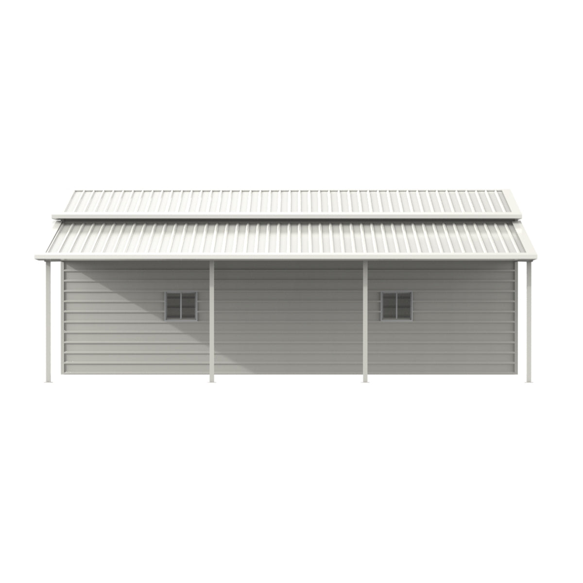 Chery Industrial 42' x 30' Vertical Steel Garage With Lean-to