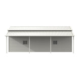 Chery Industrial 42' x 30' Vertical Steel Garage With Lean-to