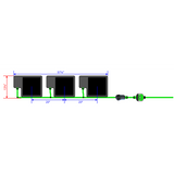 Alien Hydroponics EasyFeed 3 Pot 1 Row Kit