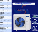 MRCOOL DIY 5th Gen 2-Zone 18,000 BTU Ductless Mini Split Air Conditioner & Heat Pump with Pre-Charged (25ft+25ft) Line Sets (9K+9K) Air Handler — DIYM218HPW03D06