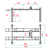 Katool Heavy Duty 12,000 lbs Four‑Post Lift KT‑4H120X