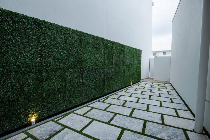 Designer Plants USA Dark Artificial Boxwood Wall 6 Pieces 40" x 40" Set Commercial Grade