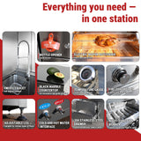 Outdoor Kitchen Station Gas Grill Stainless Steel Built-In Sink Rotisserie