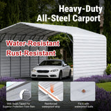 20FT × 30FT Metal Garage Heavy-Duty Steel Carport with 13FT Peak Roof