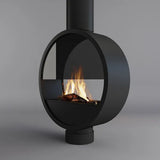 HearthArtSinn Ash 1 Artistic Ring Hanging Wood Burning Fireplace