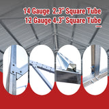 39FT × 39FT Metal Barn Heavy-Duty Steel Building with 3 Rolling Doors
