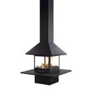 HearthArtSinn Ash 3 Square Floor-Standing Wood-Burning Fireplace with Countertop