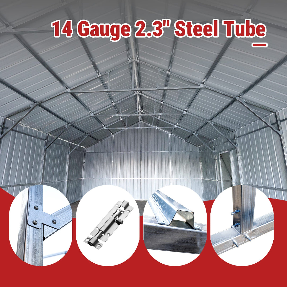 22FT × 23FT Double Garage Metal Storage Building K2223G