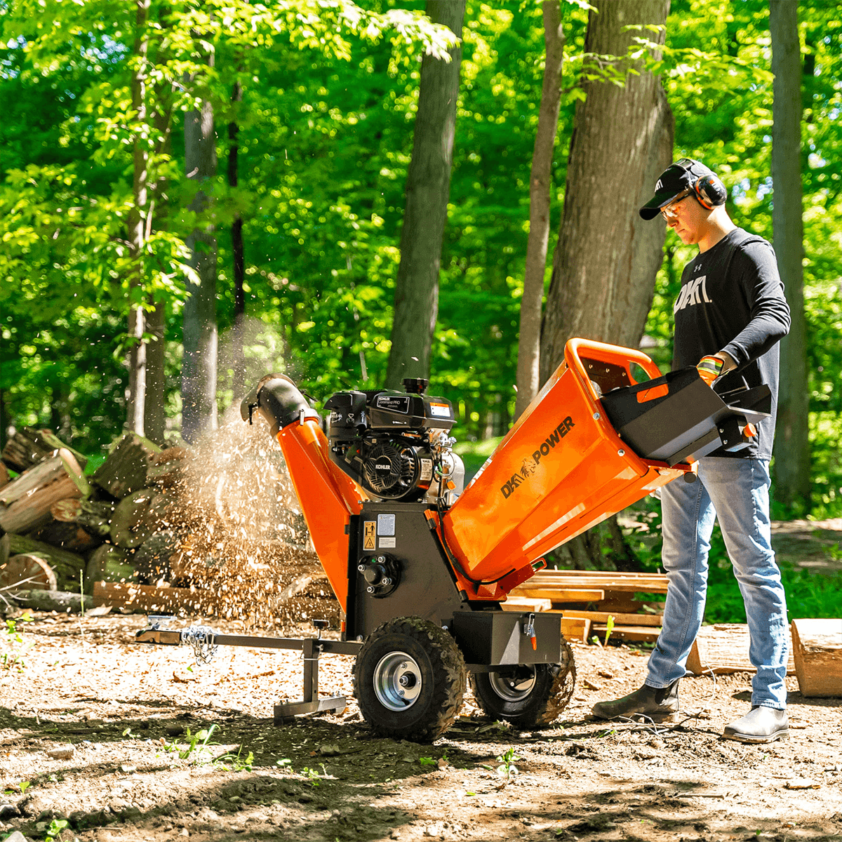 4" 7 HP 208cc Kinetic Drum Chipper