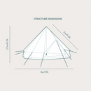 Luna 4m Canvas Bell Tent 4MBELL