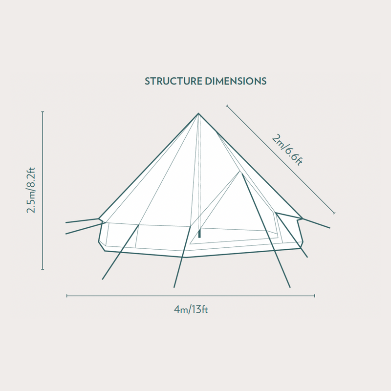 Luna Glamping 4m Canvas Bell Tent 4MBELL