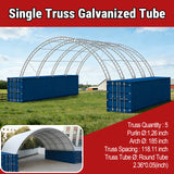 Arch Storage Shelter Single Truss Galvanized Frame Shipping Container Shelter