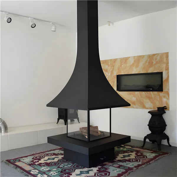 HearthArtSinn Ash 5 Trumpet Table Wood Burning Fireplace