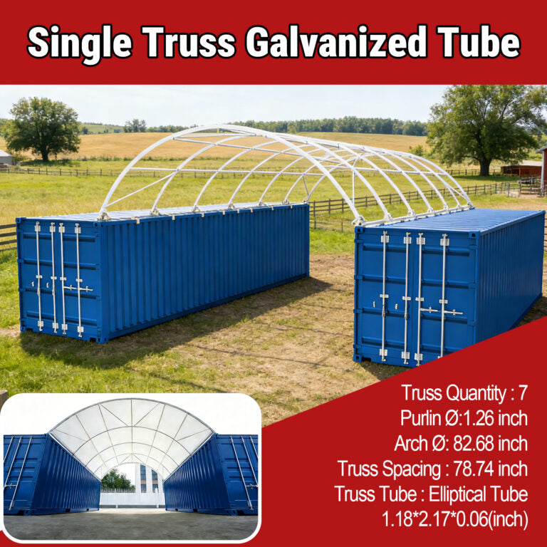 Single Truss Arch Storage Shelter 35.2′ × 39.9′ × 16.4′