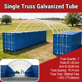 Single Truss Arch Storage Shelter 35.2′ × 39.9′ × 16.4′